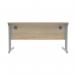 Polaris Rectangular Double Upright Cantilever Desk 1400x800x730mm Canadian Oak/Silver KF822220 KF822220