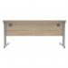 Polaris Rectangular Double Upright Cantilever Desk 1600x800x730mm Canadian Oak/Silver KF822230 KF822230