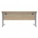 Polaris Rectangular Double Upright Cantilever Desk 1600x800x730mm Canadian OakSilver KF822230 KF822230