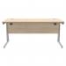 Polaris Rectangular Double Upright Cantilever Desk 1600x800x730mm Canadian OakSilver KF822230 KF822230