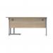 Polaris Right Hand Radial DU Cantilever Desk 1600x1200x730mm Canadian Oak/Silver KF822250 KF822250