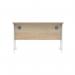 Polaris Rectangular Double Upright Cantilever Desk 1200x600x730mm Canadian Oak/White KF822260 KF822260