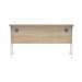 Polaris Rectangular Double Upright Cantilever Desk 1400x600x730mm Canadian Oak/White KF822270 KF822270