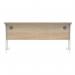 Polaris Rectangular Double Upright Cantilever Desk 1600x600x730mm Canadian Oak/White KF822280 KF822280