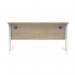 Polaris Rectangular Double Upright Cantilever Desk 1400x800x730mm Canadian OakWhite KF822300 KF822300