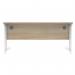 Polaris Rectangular Double Upright Cantilever Desk 1600x800x730mm Canadian Oak/White KF822310 KF822310