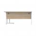 Polaris Right Hand Radial Double Upright Cantilever Desk 1600x1200x730mm Canadian OakWhite KF822330 KF822330