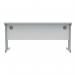 Polaris Rectangular Double Upright Cantilever Desk 1600x600x730mm Arctic WhiteSilver KF822360 KF822360