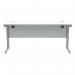 Polaris Rectangular Double Upright Cantilever Desk 1600x600x730mm Arctic WhiteSilver KF822360 KF822360