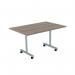 Jemini Rectangular Tilting Table 1200x700x730mm Grey Oak/Silver KF822381 KF822381