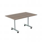 Jemini Rectangular Tilting Table 1200x700x730mm Grey OakSilver KF822381 KF822381