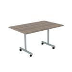 Jemini Rectangular Tilting Table 1200x700x730mm Grey Oak/Silver KF822381 KF822381