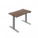 Okoform Dual Motor Sit/Stand Heated Desk 1600x800x645-1305mm Dark Walnut/Silver KF822382 KF822382