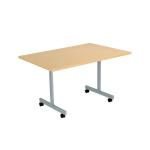 Jemini Rectangular Tilting Table 1200x700x730mm Nova Oak/Silver KF822391 KF822391