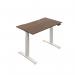 Okoform Dual Motor Sit/Stand Heated Desk 1600x800x645-1305mm Dark Walnut/White KF822392 KF822392