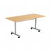 Jemini Rectangular Tilting Table 1600x800x730mm Nova Oak/Silver KF822411 KF822411