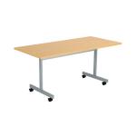 Jemini Rectangular Tilting Table 1600x800x730mm Nova Oak/Silver KF822411 KF822411