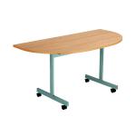 Jemini D-End Tilt Table 1400x800x720mm Beech/Silver KF822417 KF822417