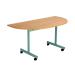 Jemini D-End Tilt Table 1400x800x720mm Beech/Silver KF822417
