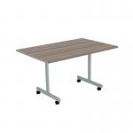 Jemini Rectangular Tilting Table 1200x800x730mm Grey Oak/Silver KF822421 KF822421