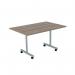 Jemini Rectangular Tilting Table 1200x800x730mm Grey OakSilver KF822421 KF822421