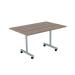 Jemini Rectangular Tilting Table 1200x800x730mm Grey Oak/Silver KF822421 KF822421