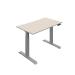 Okoform Dual Motor Sit/Stand Heated Desk 1400x800x645-1305mm White/Silver KF822422 KF822422