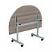 Jemini D-End Tilt Table 1400x700x720mm Dark Walnut/Silver KF822424 KF822424