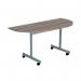 Jemini D-End Tilt Table 1400x700x720mm Dark WalnutSilver KF822424 KF822424