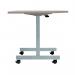 Jemini D-End Tilt Table 1400x700x720mm Grey Oak/Silver KF822431 KF822431