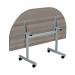 Jemini D-End Tilt Table 1400x700x720mm Grey Oak/Silver KF822431 KF822431