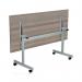 Jemini Rectangular Tilting Table 1600x700x730mm Grey Oak/Silver KF822451 KF822451