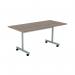 Jemini Rectangular Tilting Table 1600x700x730mm Grey OakSilver KF822451 KF822451