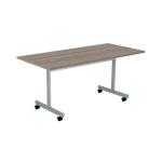 Jemini Rectangular Tilting Table 1600x700x730mm Grey Oak/Silver KF822451 KF822451
