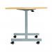 Jemini D-End Tilt Table 1400x700x720mm Nova Oak/Silver KF822455 KF822455