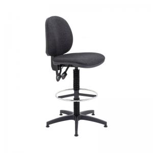 VOW Jemini Medium Back Operator Chair Fixed D-Kit Charcoal KF822461