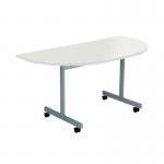 Jemini D-End Tilt Table 1400x700x720mm White/Silver KF822462 KF822462