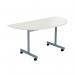 Jemini D-End Tilt Table 1400x700x720mm White/Silver KF822462 KF822462