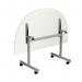 Jemini D-End Tilt Table 1400x700x720mm White/Silver KF822462 KF822462