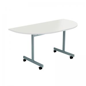VOW Jemini D-End Tilt Table 1400x700x720mm WhiteSilver KF822462