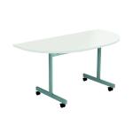 Jemini D-End Tilt Table 1400x700x720mm White/Silver KF822462 KF822462