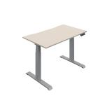 Okoform Dual Motor Sit/Stand Heated Desk 1800x800x645-1305mm White/Silver KF822464 KF822464