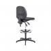 Jemini Medium Back Draughtsman Chair with Adjustable D-Kit Charcoal KF822471 KF822471