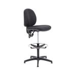 Jemini Medium Back Draughtsman Chair with Adjustable D-Kit Charcoal KF822471 KF822471