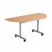 Jemini D-End Tilt Table 1600x800x720mm Beech/Silver KF822479 KF822479