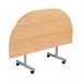 Jemini D-End Tilt Table 1600x800x720mm Beech/Silver KF822479 KF822479