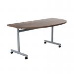 Jemini D-End Tilt Table 1600x800x720mm Dark Walnut/Silver KF822486 KF822486