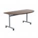 Jemini D-End Tilt Table 1600x800x720mm Dark Walnut/Silver KF822486 KF822486