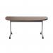 Jemini D-End Tilt Table 1600x800x720mm Dark Walnut/Silver KF822486 KF822486