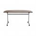 Jemini D-End Tilt Table 1600x800x720mm Dark Walnut/Silver KF822486 KF822486